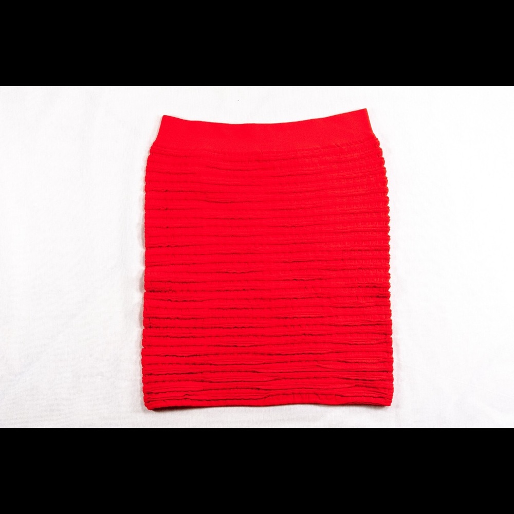 Red bodycon skirt